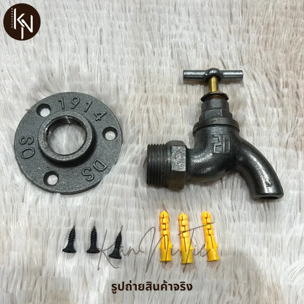 ฮุกตะขอแขวนผ้าติดผนังสไตล์ลอฟท์ตกแต่งบ้านห้องนั่งเล่นห้องนอน Pipe Hook decor wall mounted for livingroom bedroom