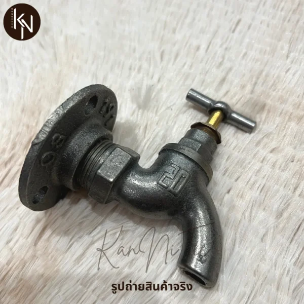 ฮุกตะขอแขวนผ้าเช็ดตัวติดผนังหัวก๊อกท่อเหล็ก Hanging Hardware Pipe Hook Loft Industrial design